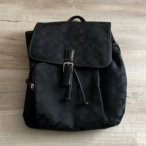 Coach canvas backpack purse
